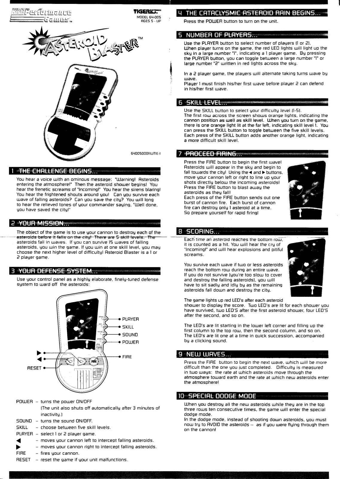 HASBRO Casteroid Blaster User Manual