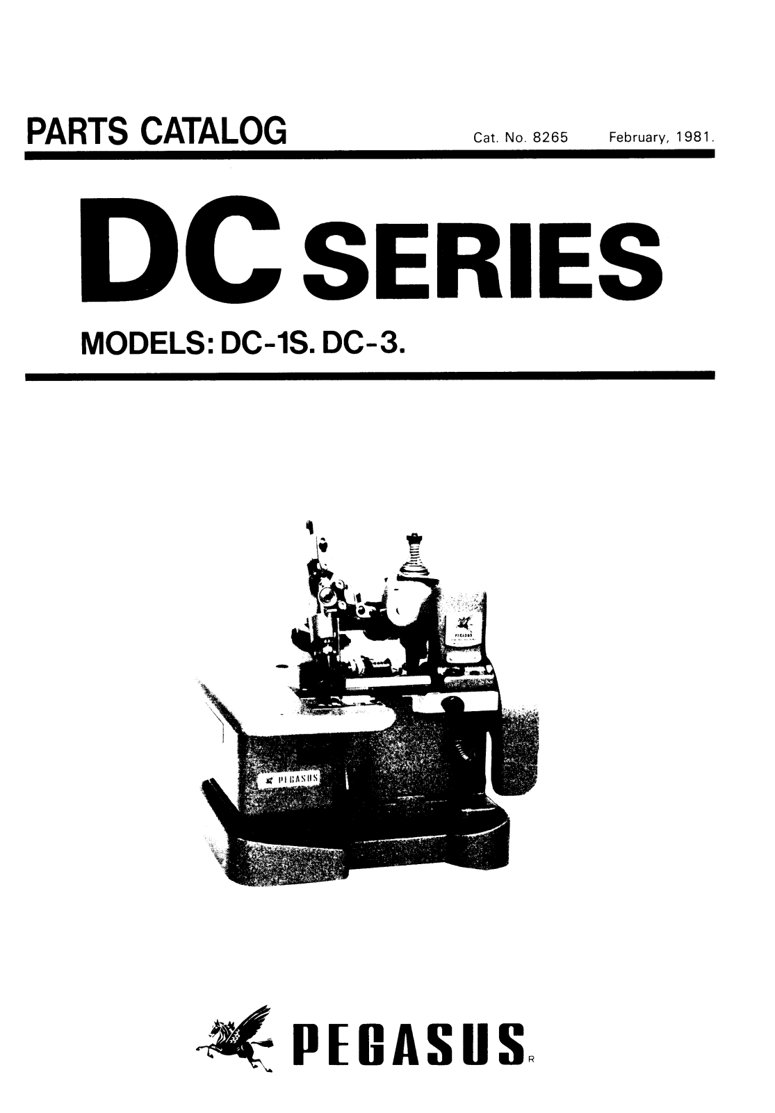 Pegasus DC1S, DC3 Parts List