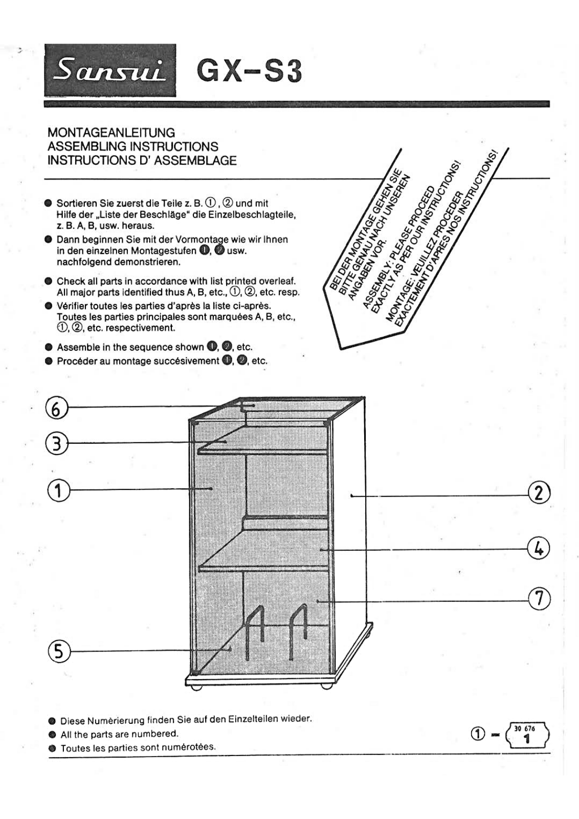 Sansui GX-S3 Owners Manual