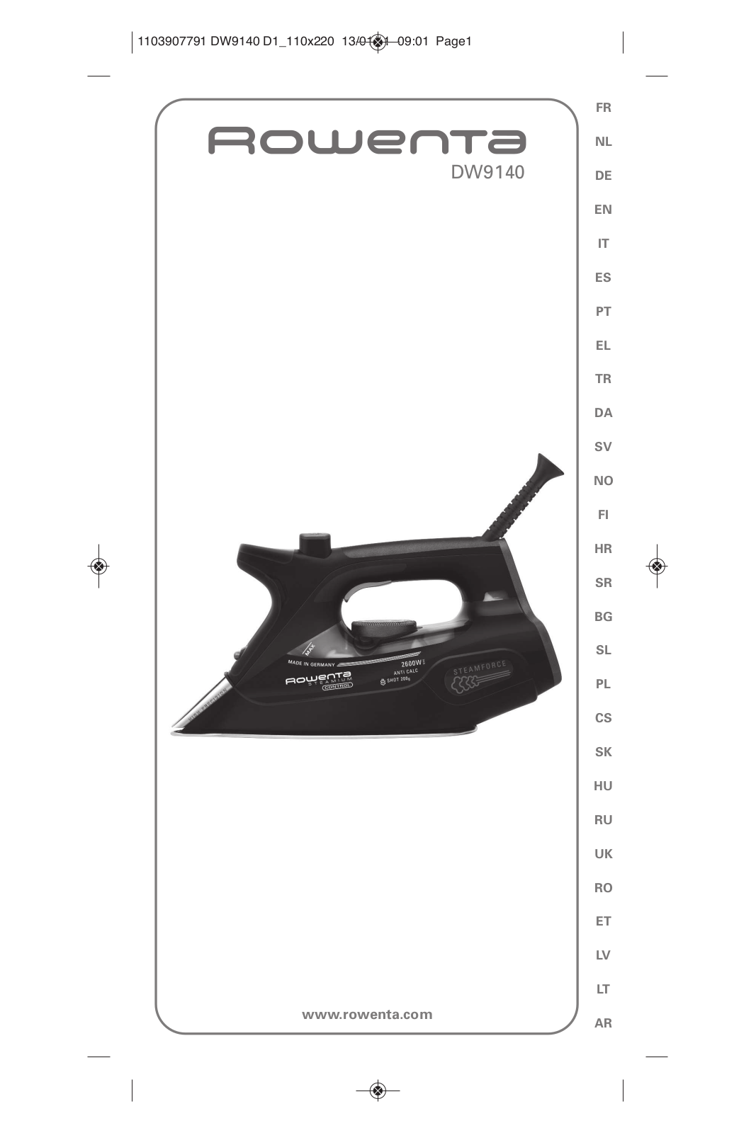 ROWENTA DW9140 User Manual