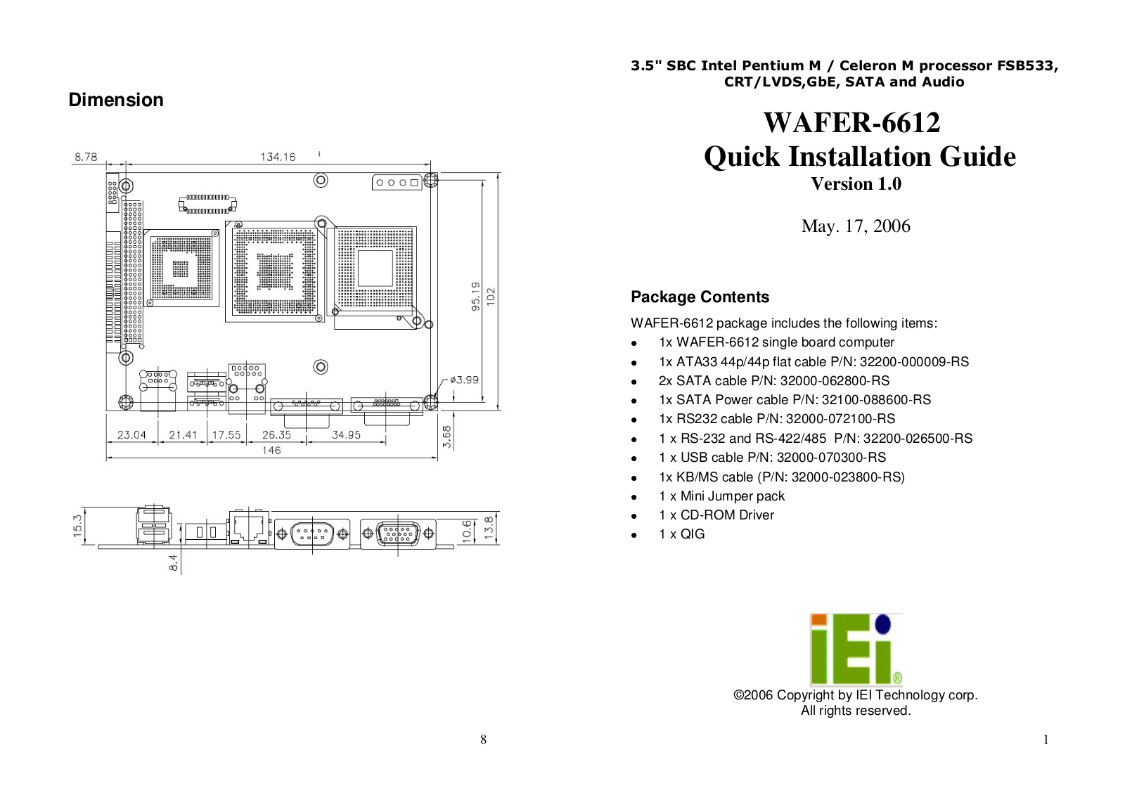 ICP WAFER-6612 Quick Installation Guide - ManualMachine.com