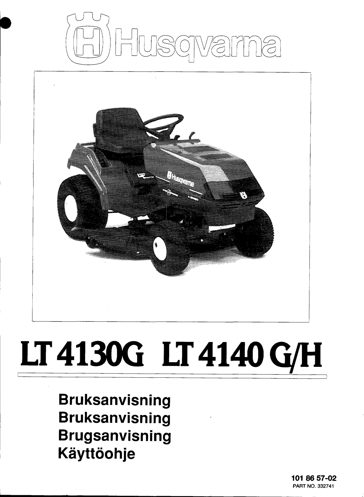 Husqvarna LT4130G, LT4140 G, LT4140H User Manual