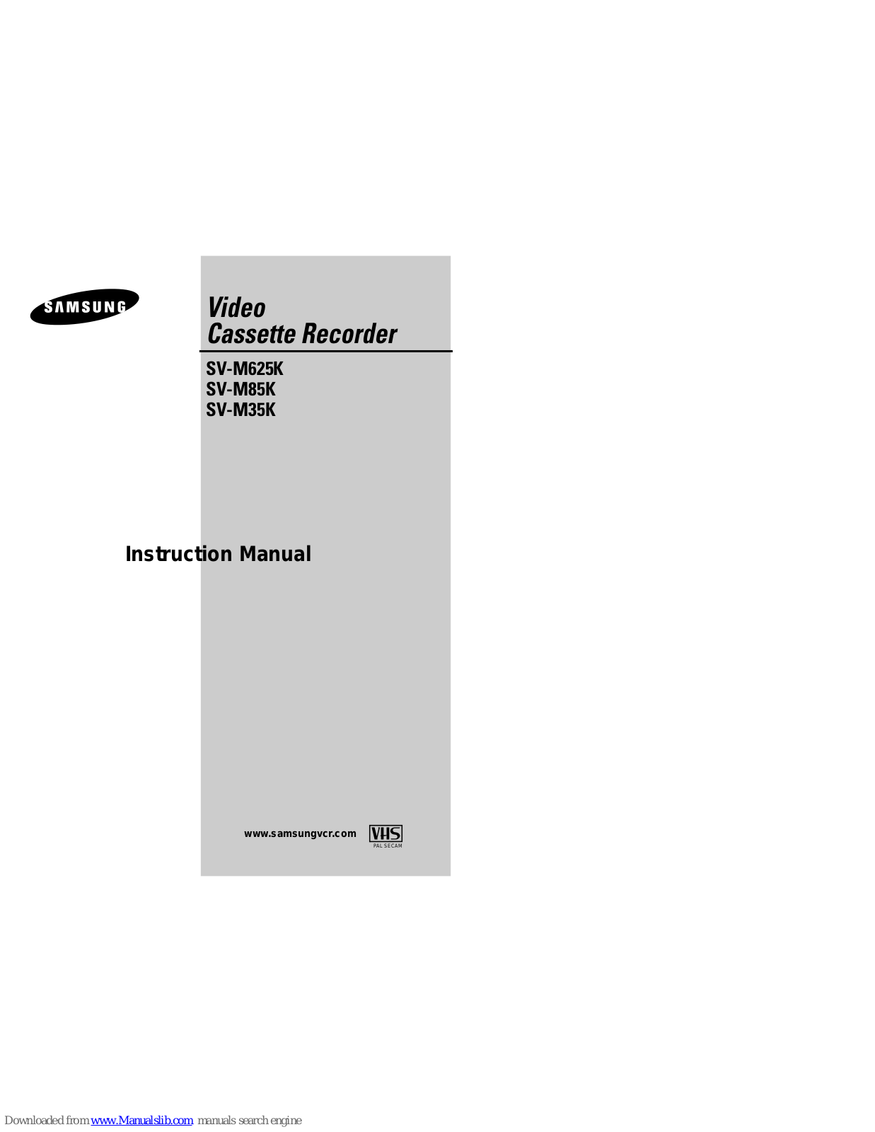 Samsung SV-M625K, SV-M85K Instruction Manual