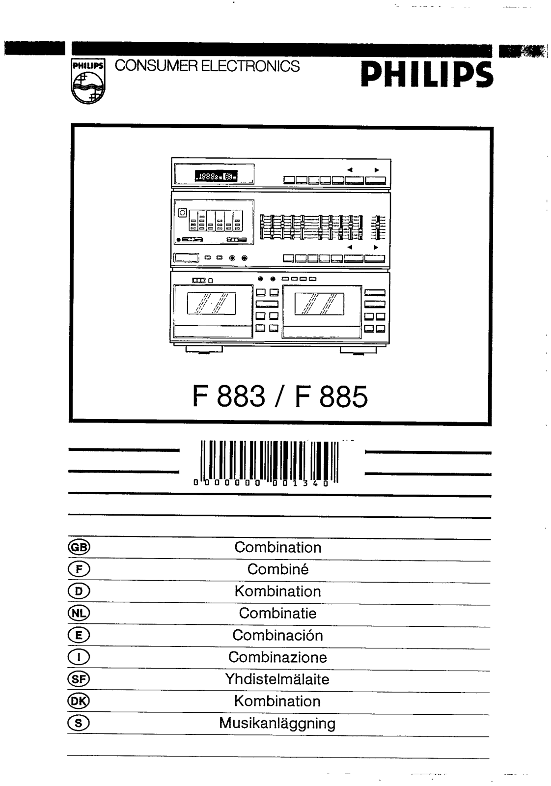 Philips F885, F883 User Manual