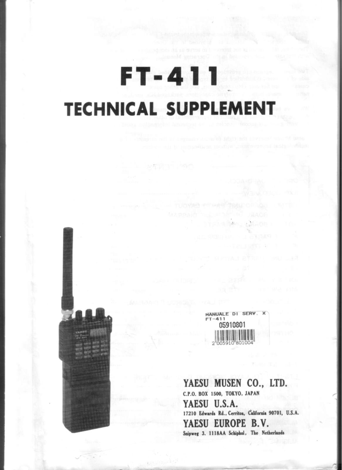 Yaesu FT 411 Diagram