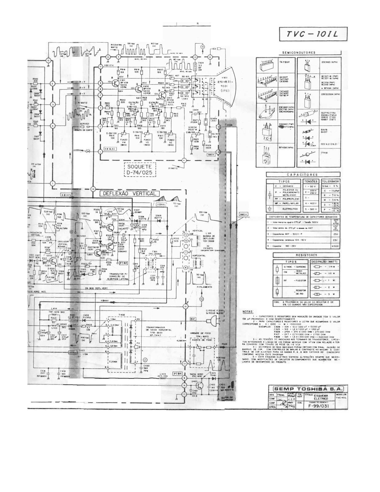 Toshiba TVC-10 IL Schematic