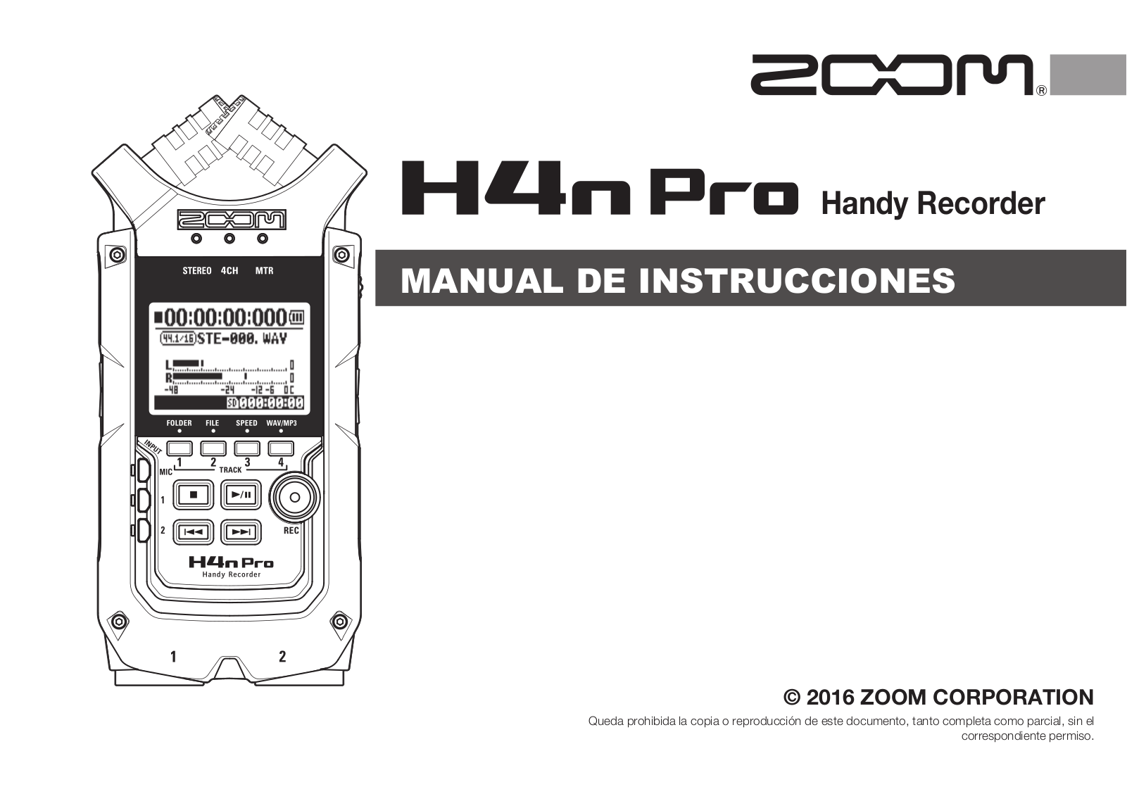 Zoom H4n Pro Instruction Manual