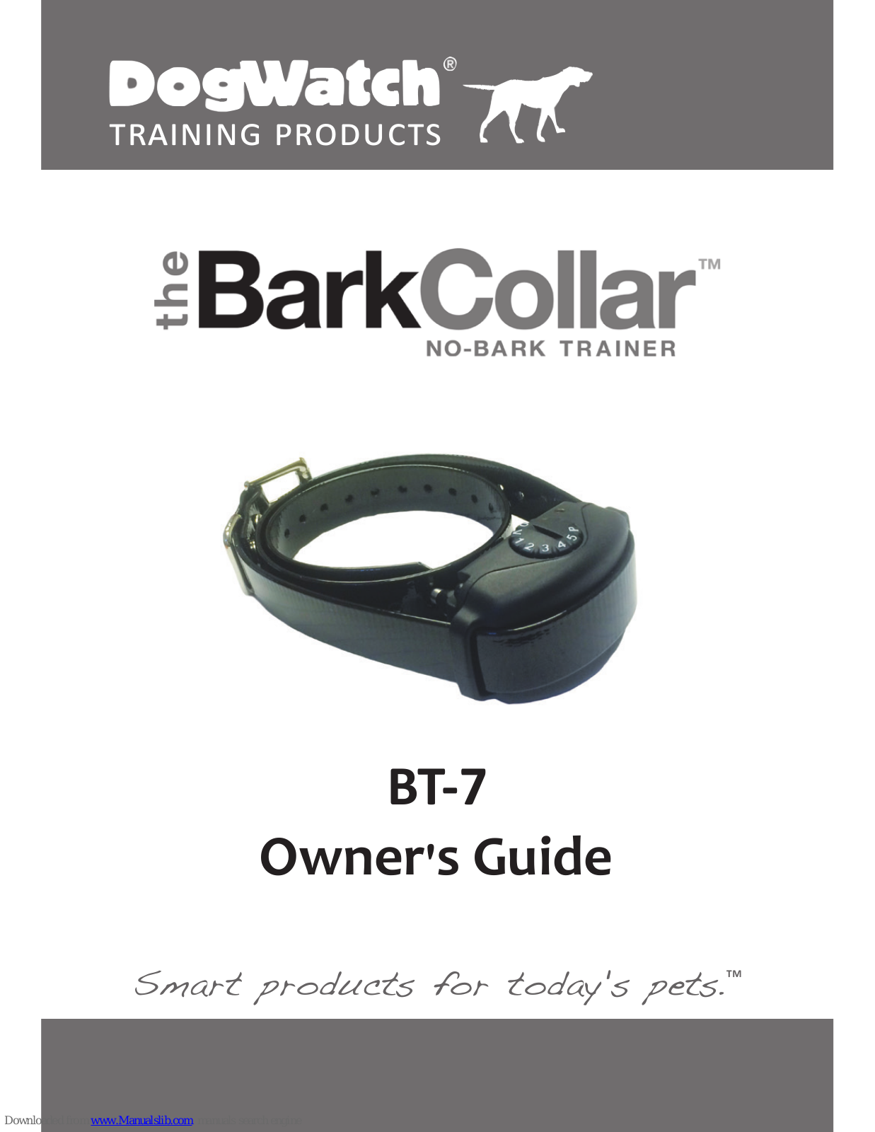 DogWatch The Bark Collar BT-7 Owner's Manual