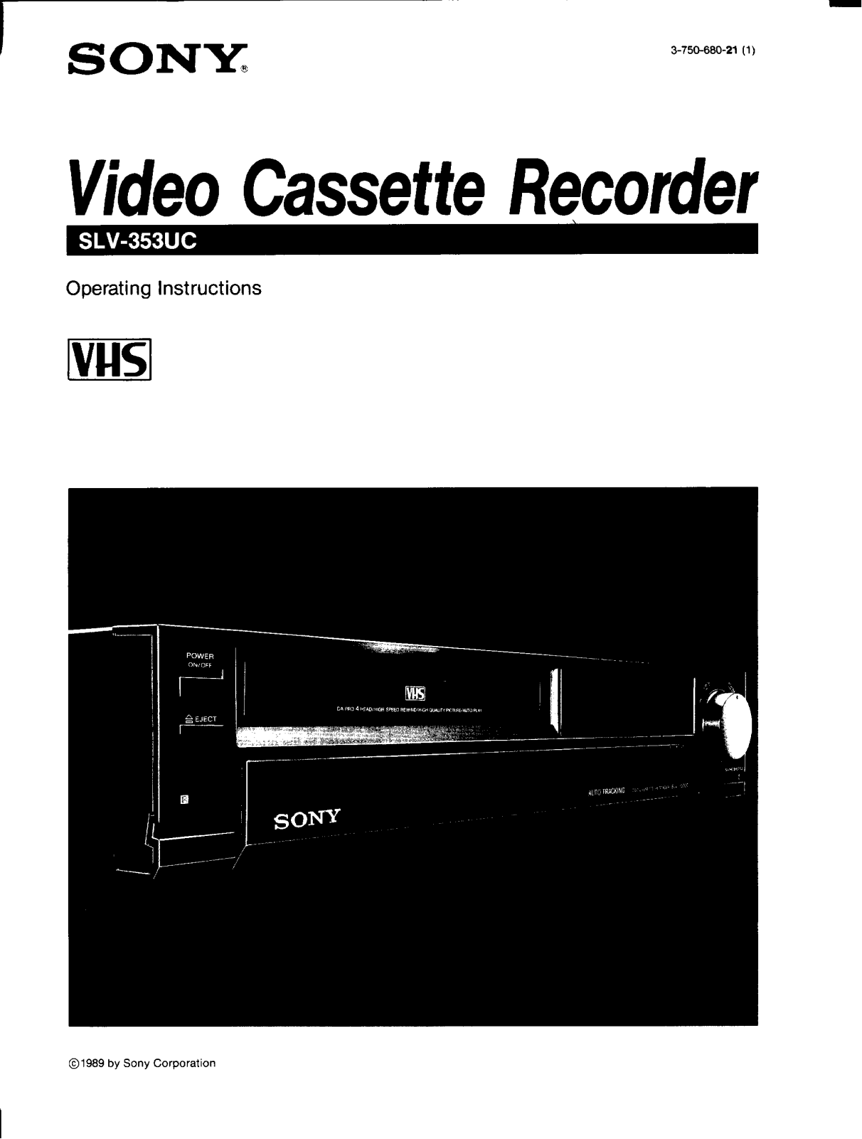 Sony SL-V353UC User Manual