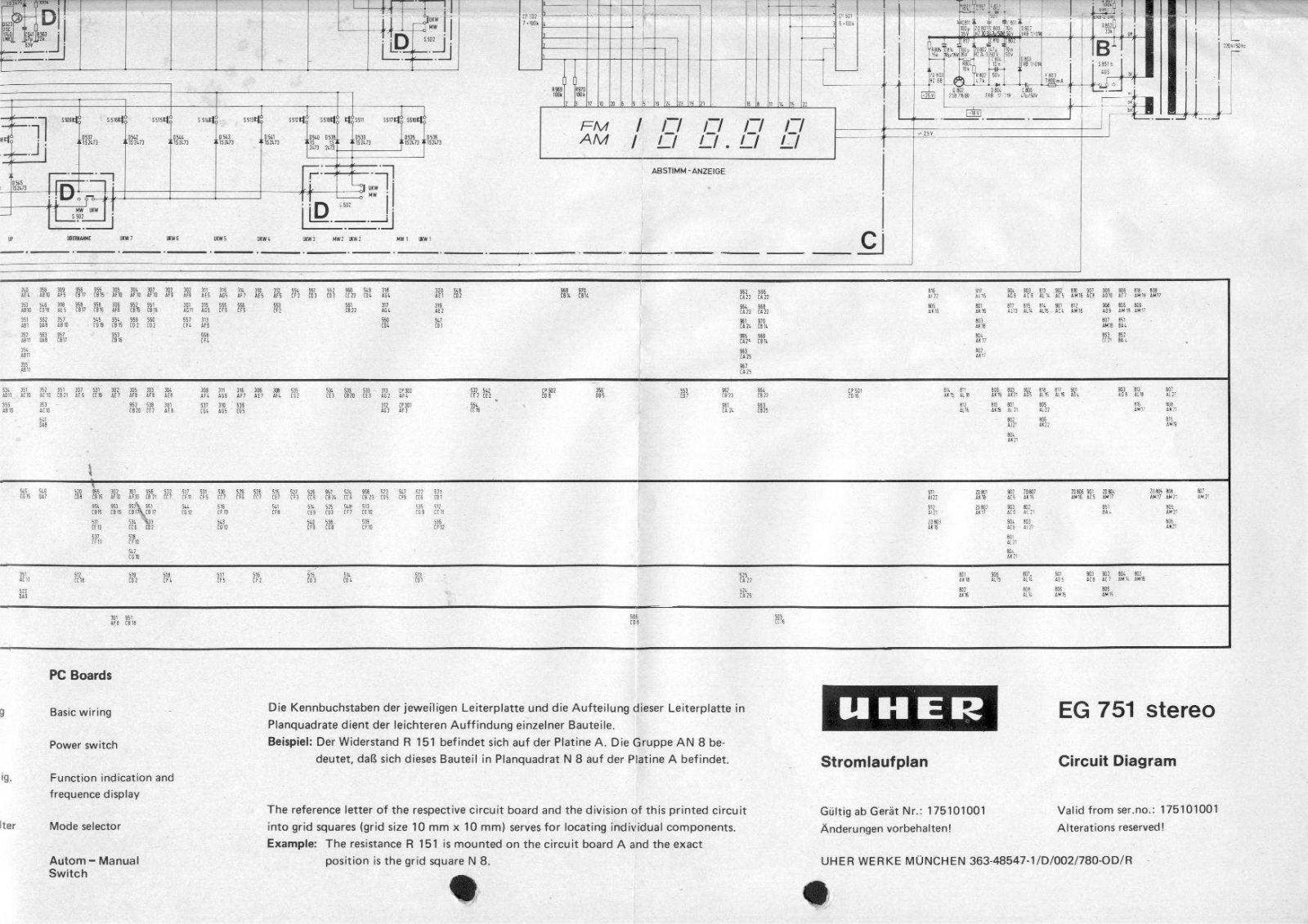Uher EG751 Schematic - ManualMachine.com
