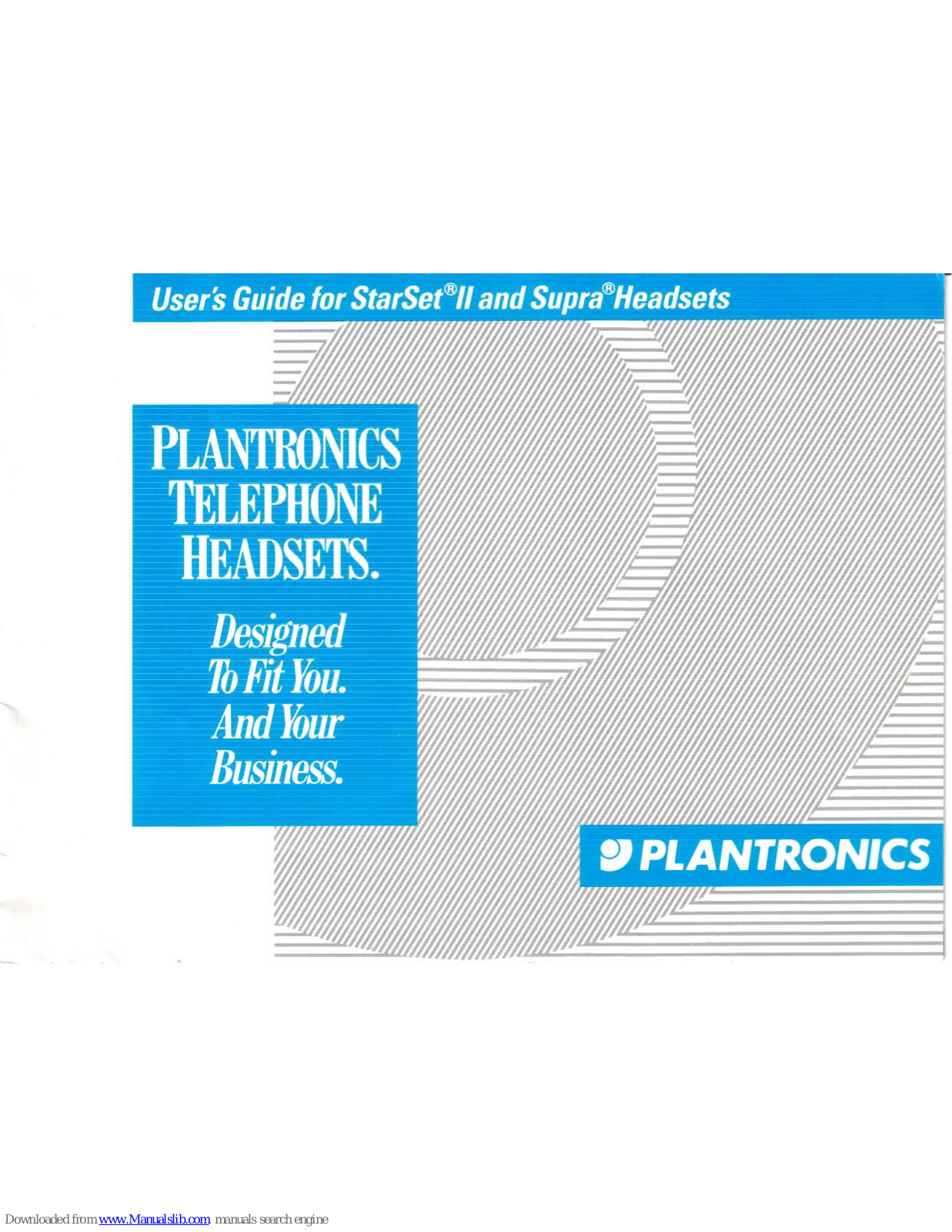 Plantronics P31-U10P, STARSET II, SUPRA, STARMATE, JACKSET User Manual