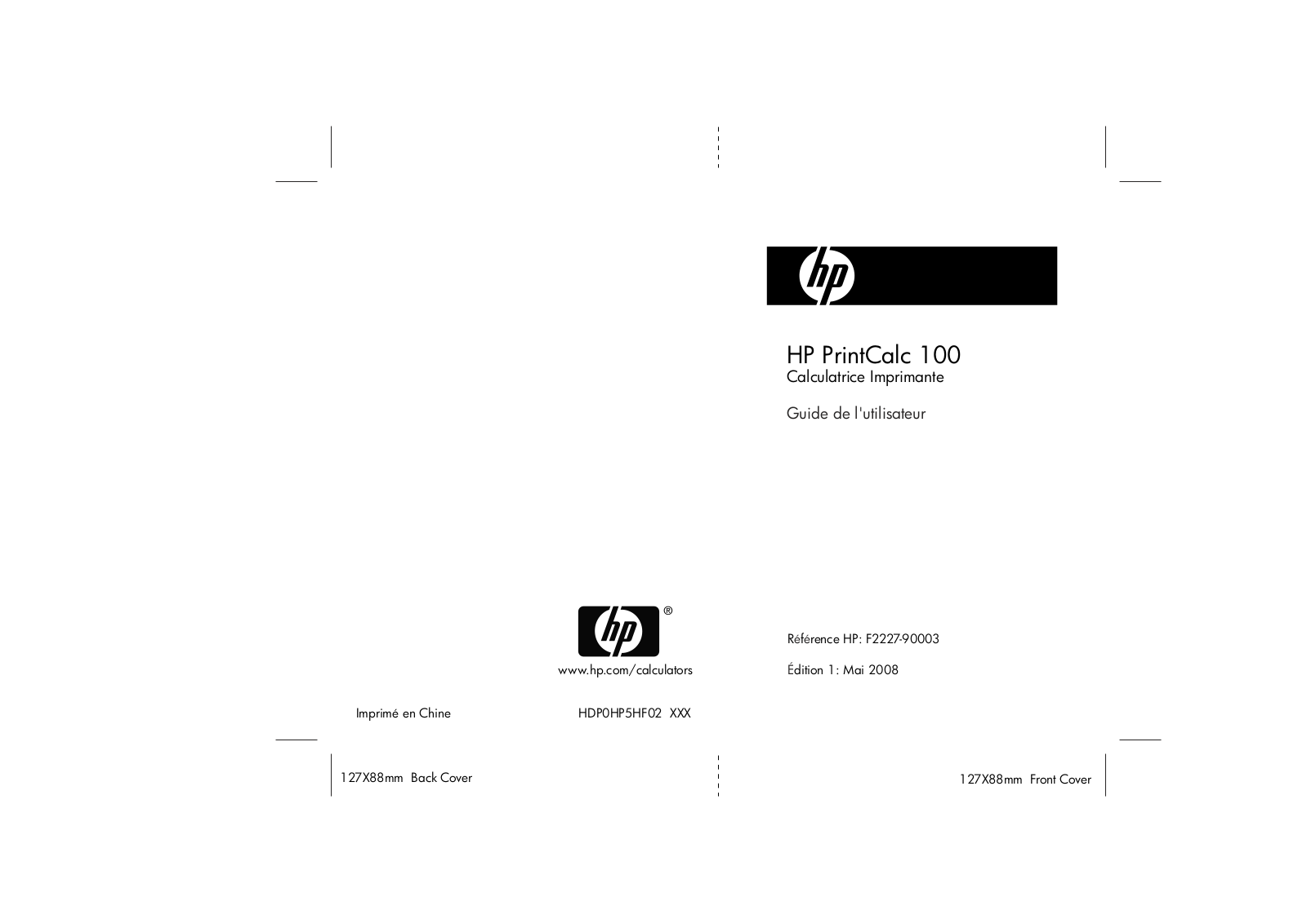 HP PrintCalc 100 User Manual