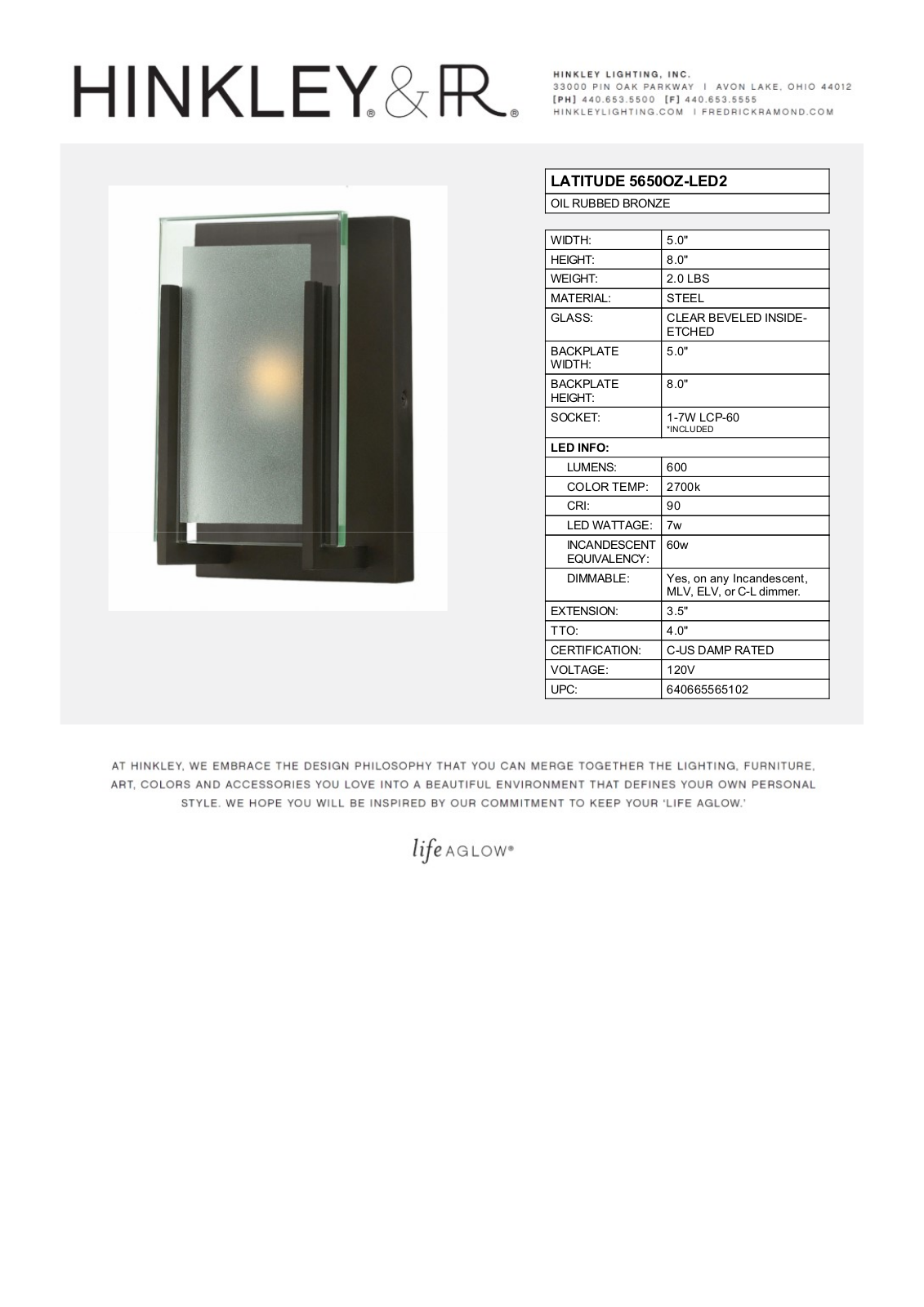 Hinkley HD8416 Specifications - ManualMachine.com