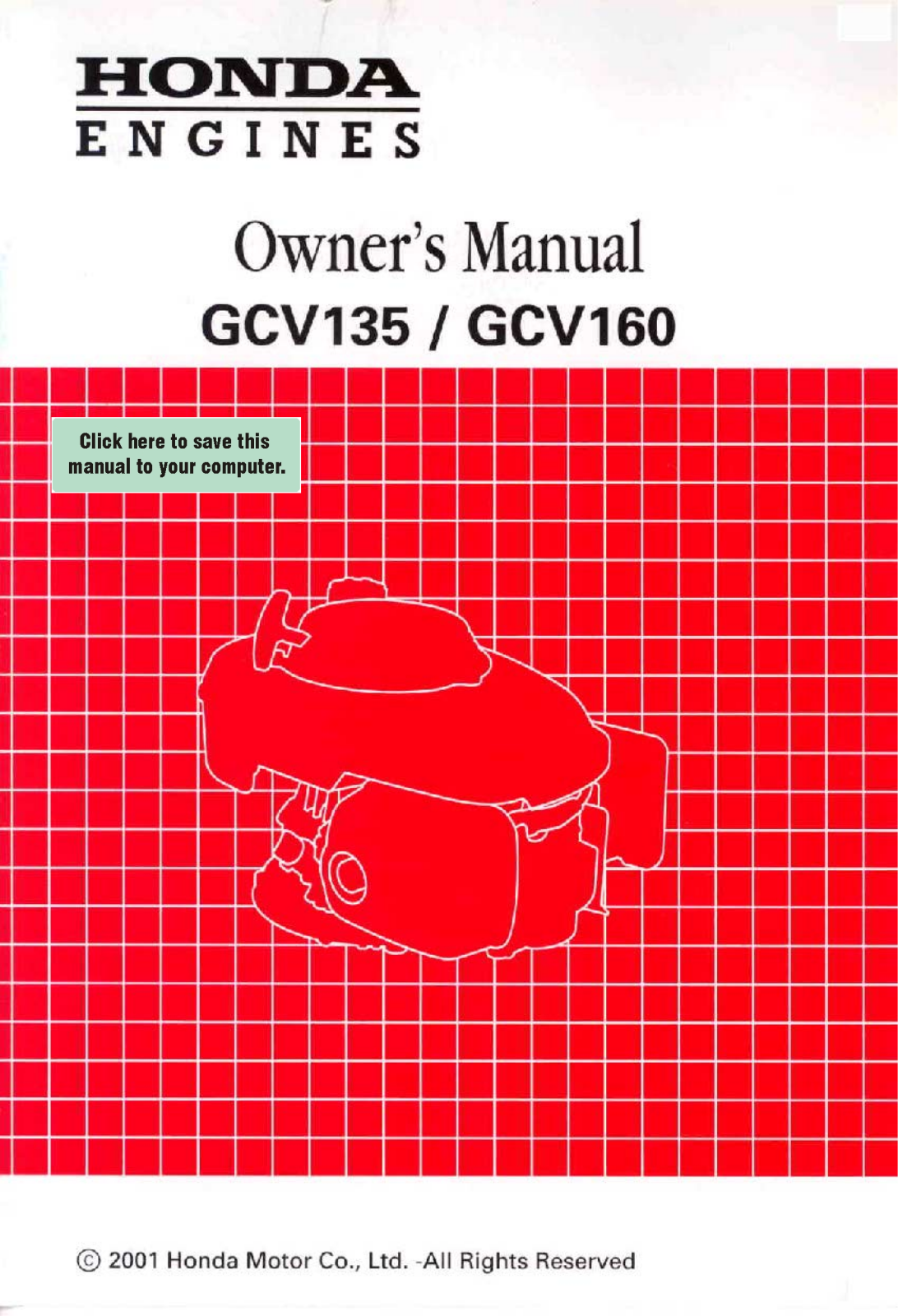 Honda Power Equipment GCV135, GCV160 User Manual