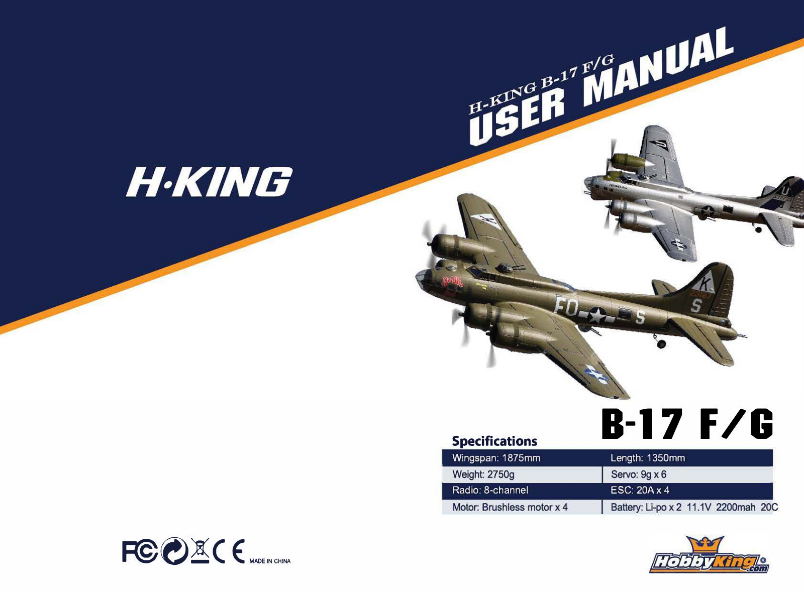 HobbyKing B-17 F/G V2 User guide - ManualMachine.com
