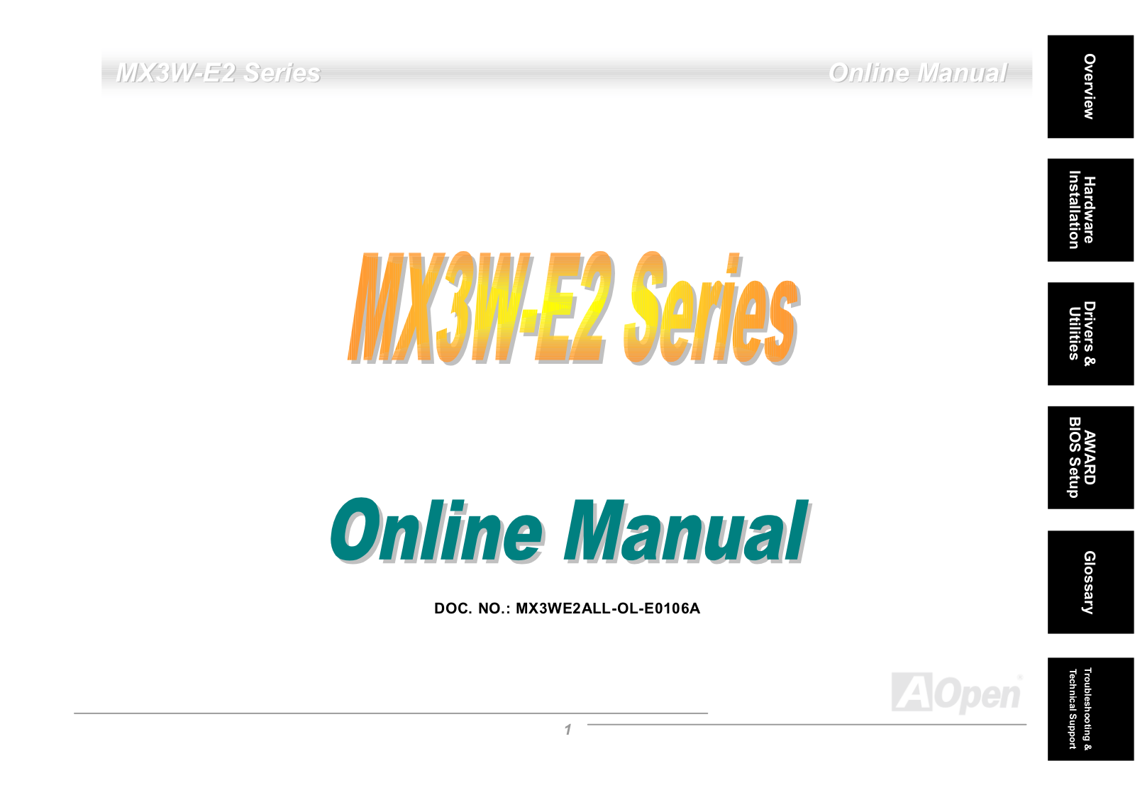 AOpen MX3WE2L User Manual