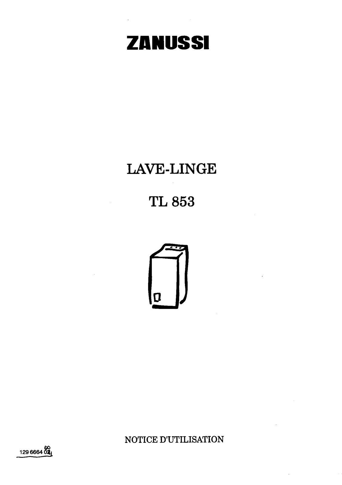 Zanussi TL853 User Manual