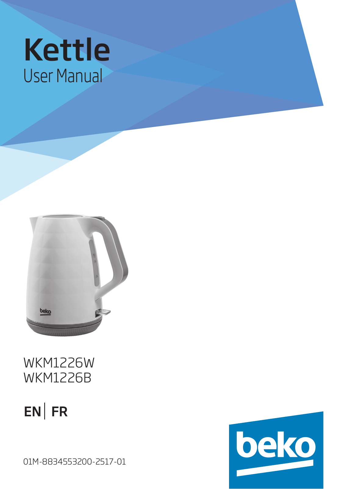 Beko WKM1226W, WKM1226B User manual