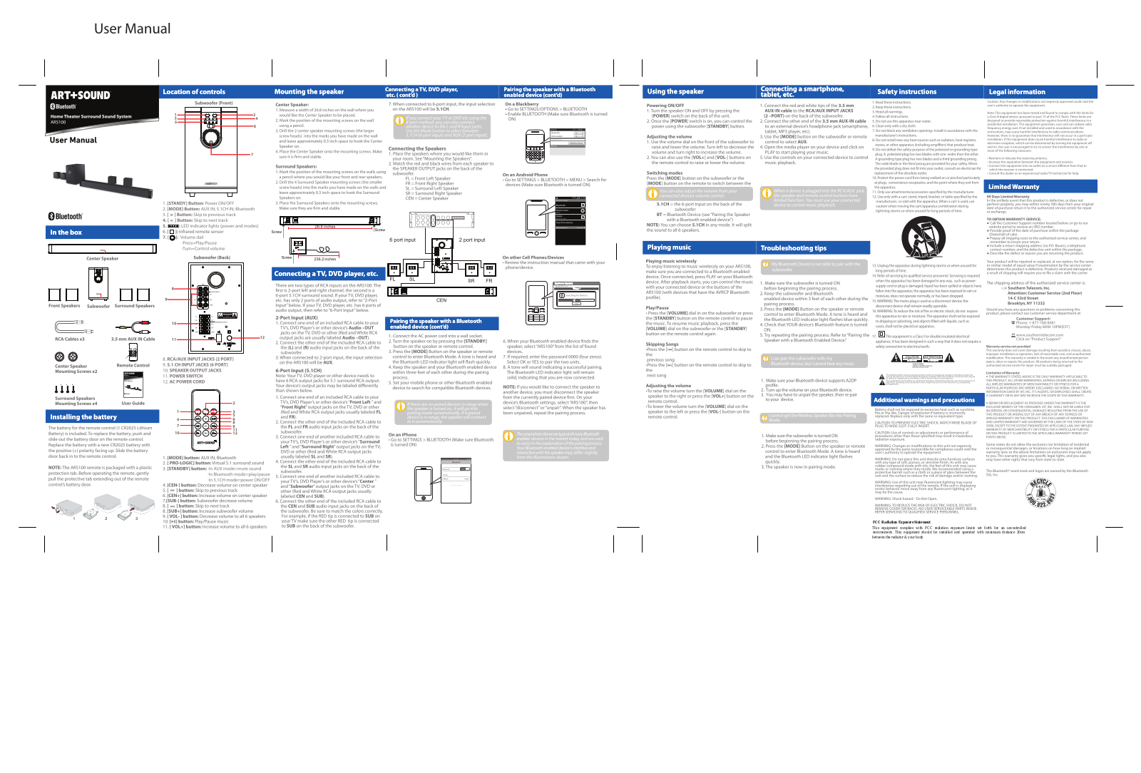 CHINA ELECTRONICS SBT5100 User Manual