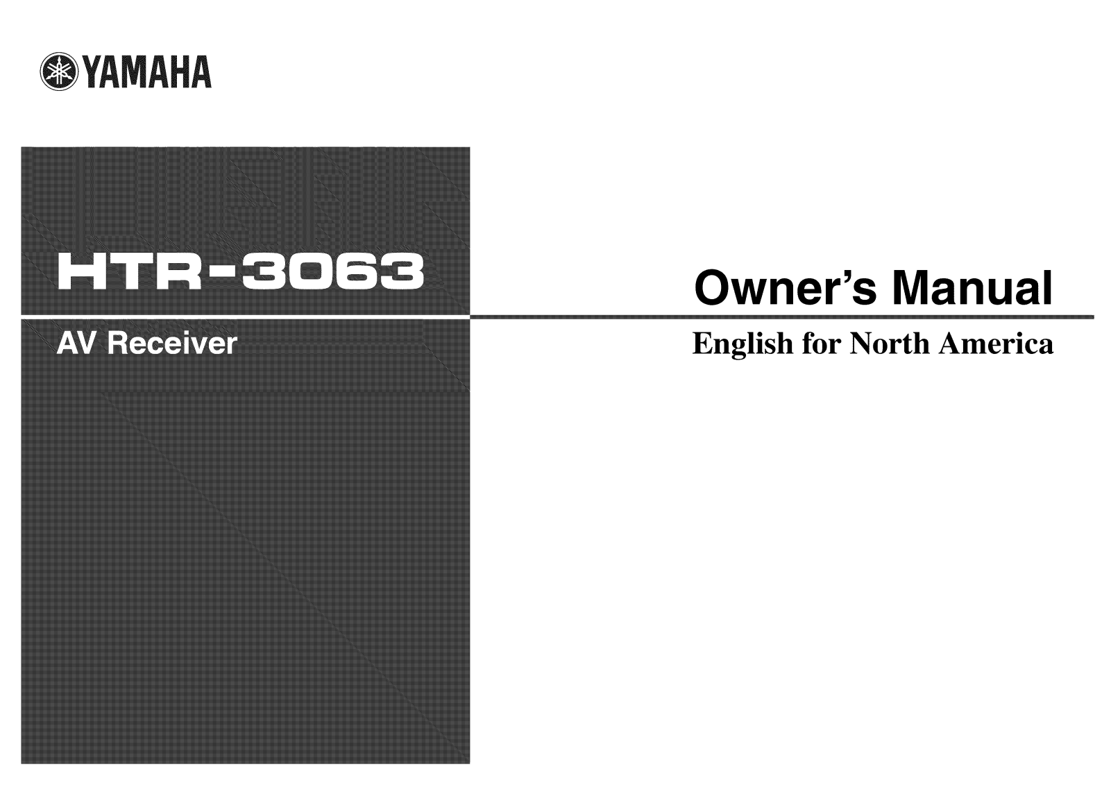 Yamaha HTR-3063 Owner’s Manual