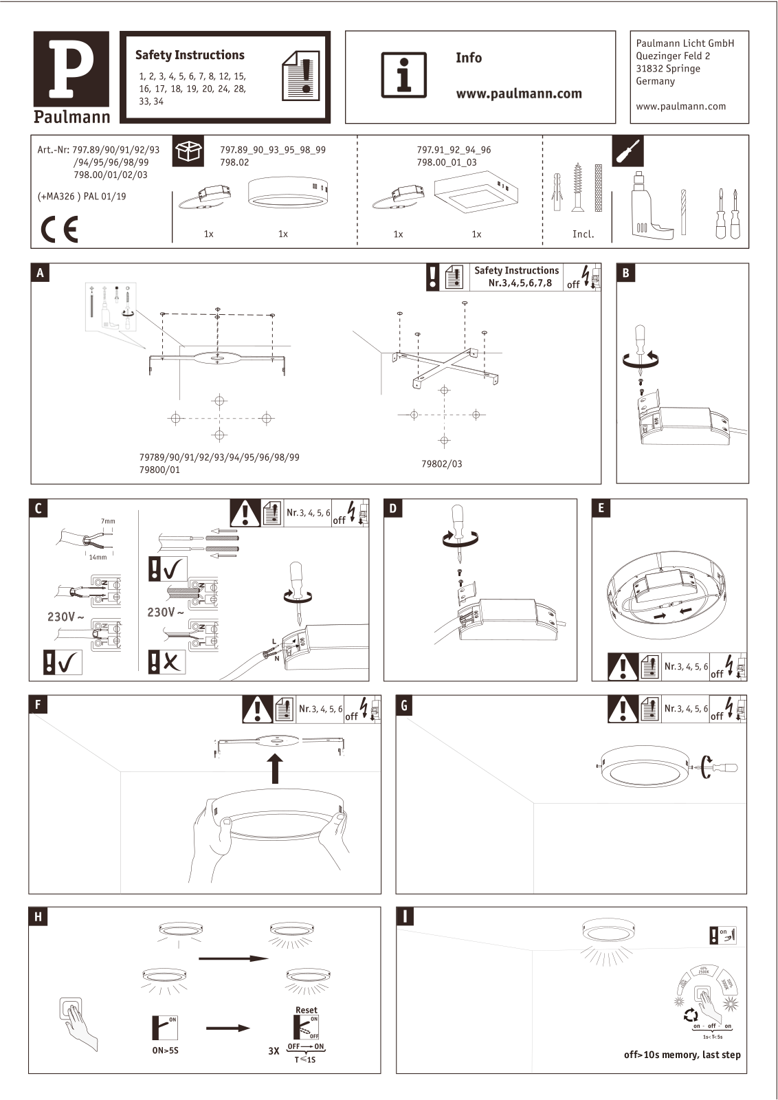 Paulmann 79802 Installation manual - ManualMachine.com