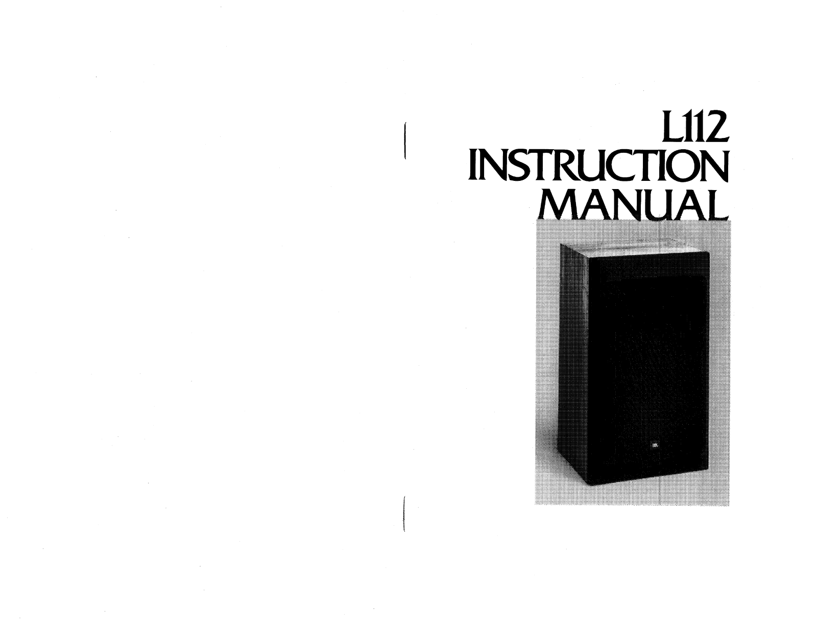 Jbl L112L User Manual