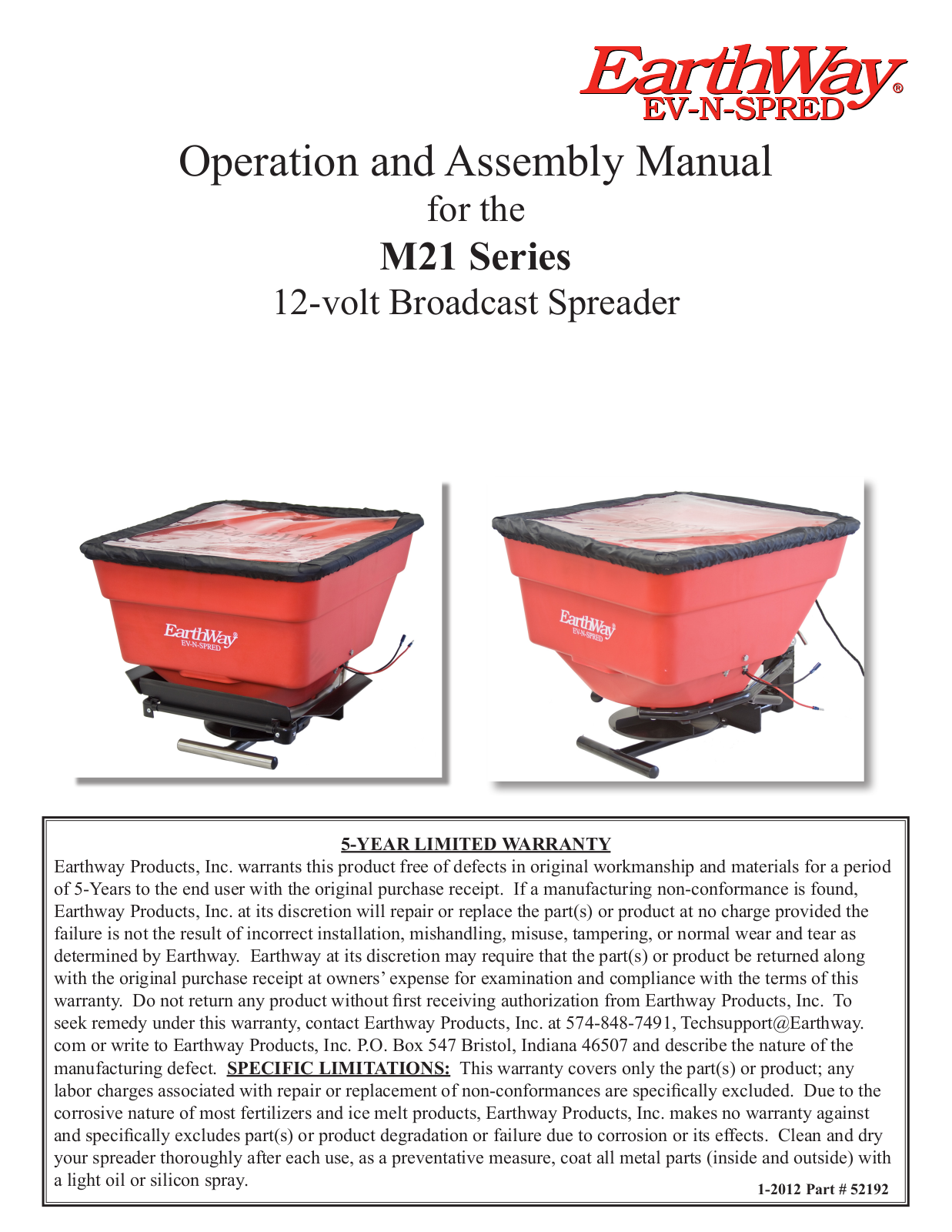 Earthway M21P User Manual