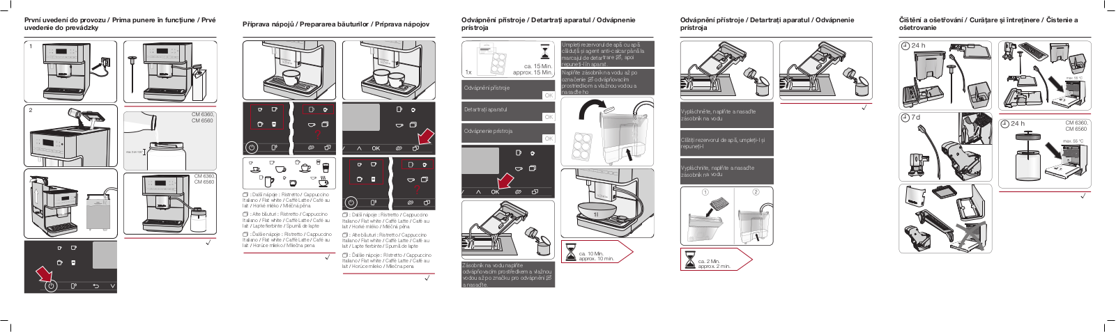 Miele CM 6160, CM 6360, CM 6560 Quick user guide