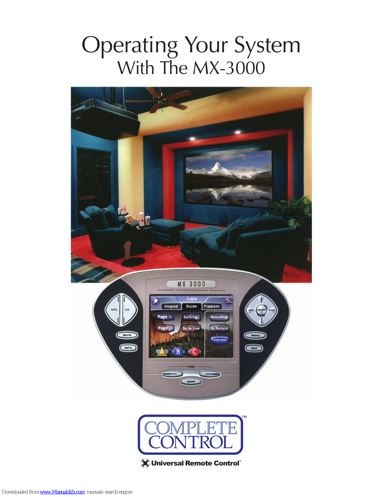 Complete Control MX-3000 Owner's Manual