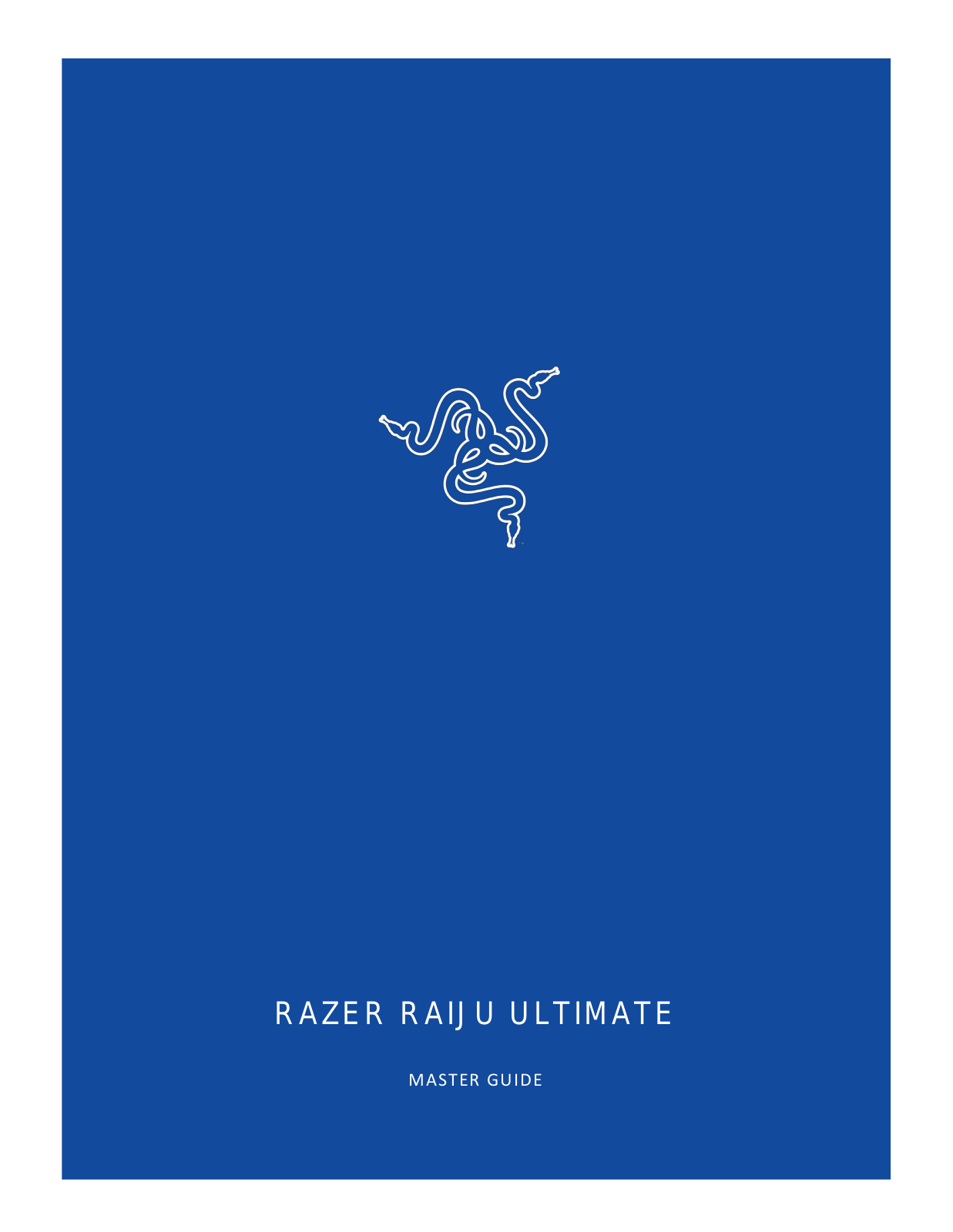 Razer Raiju Ultimate Master Manual