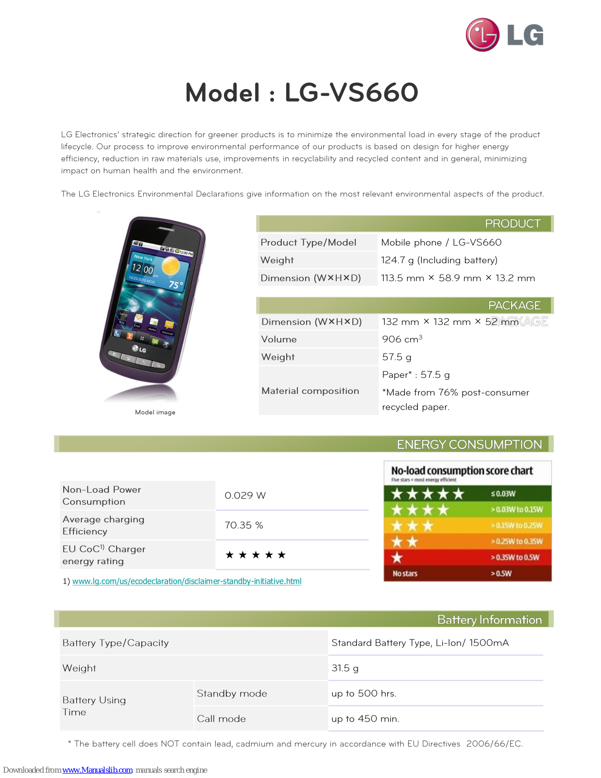 LG VS660, LG-VS660 User Manual