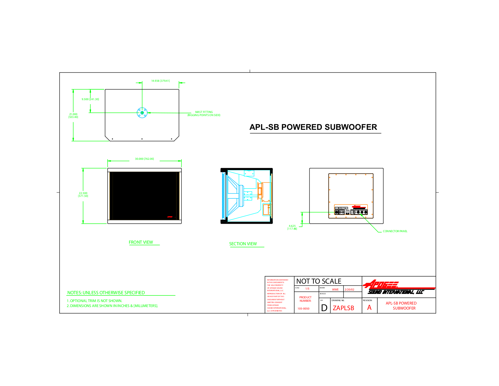 Bogen APL-SB User Manual