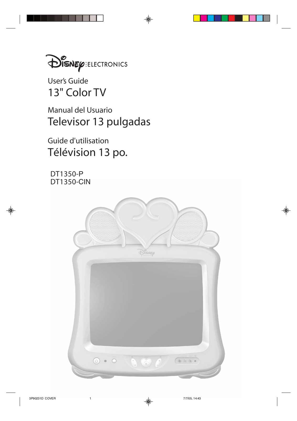 DISNEY DT1350-CIN, DT1350-P User Manual