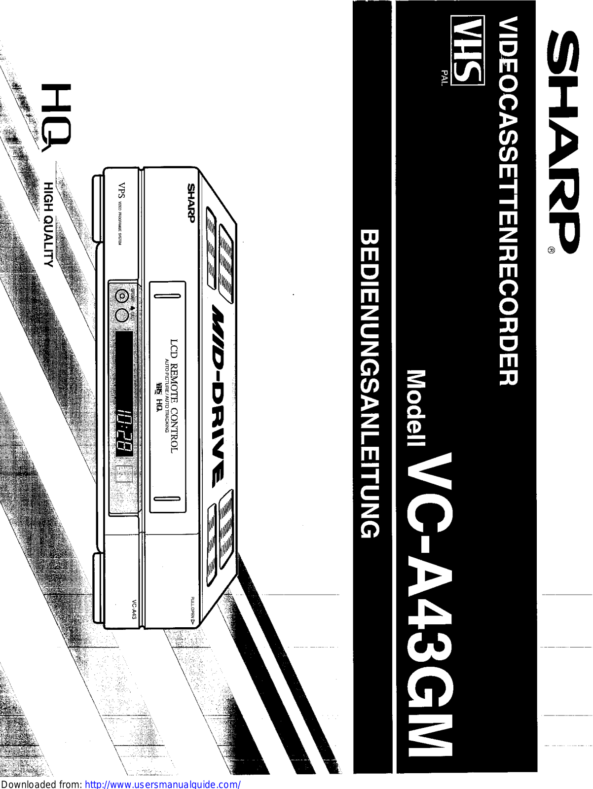 SHARP VC-A43GM User Manual