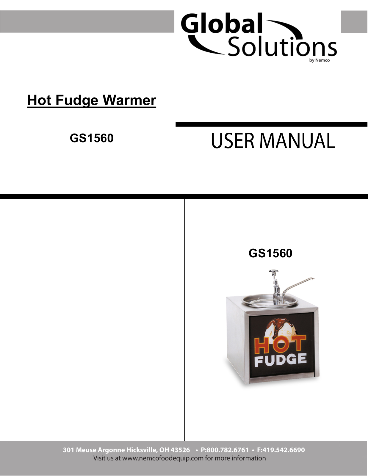 Nemco GS1560 User Manual