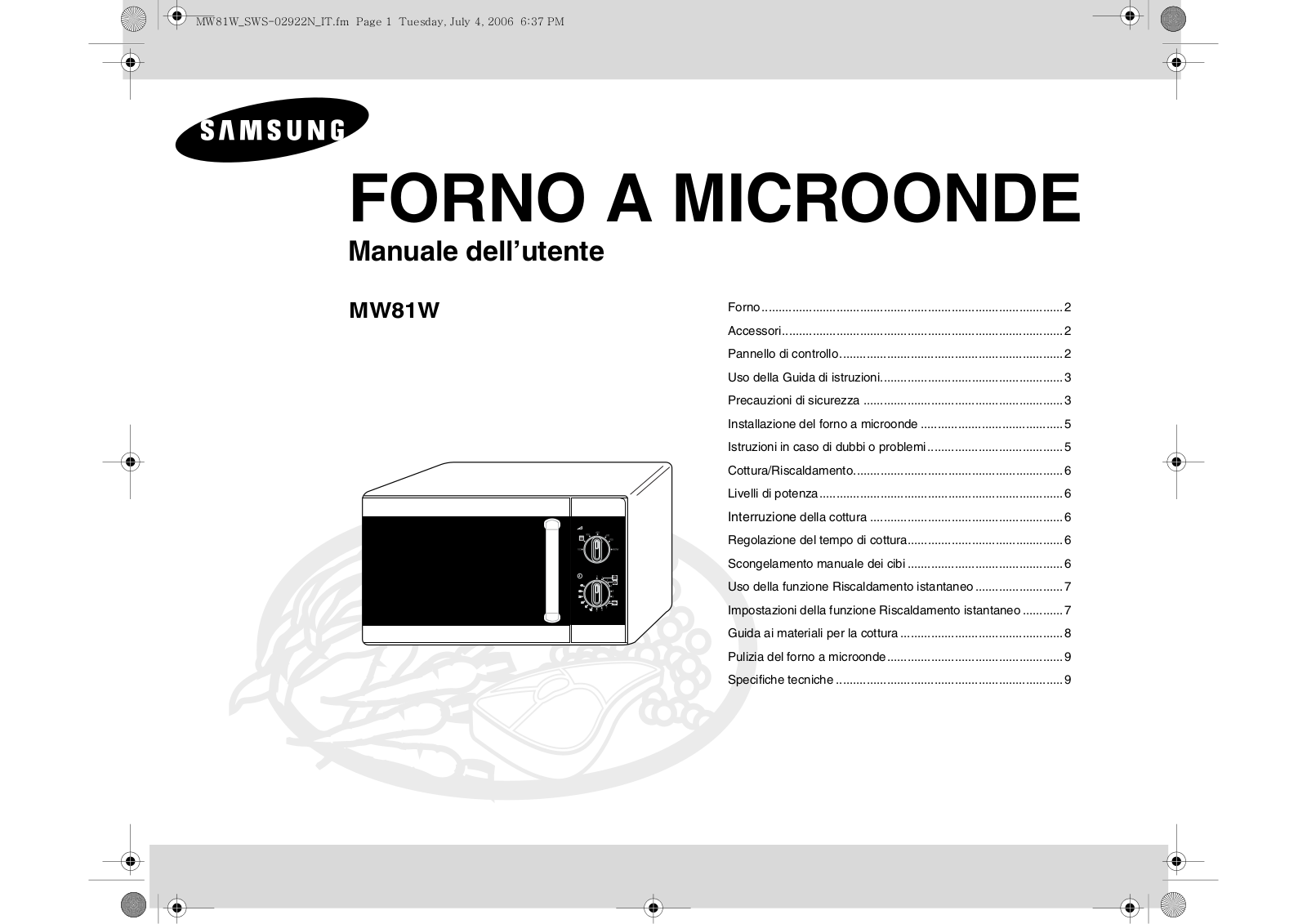 Samsung MW81W User Manual