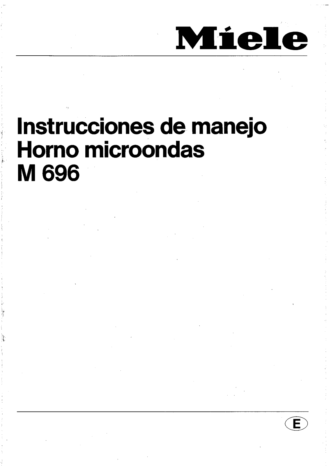 Miele M 696 User manual