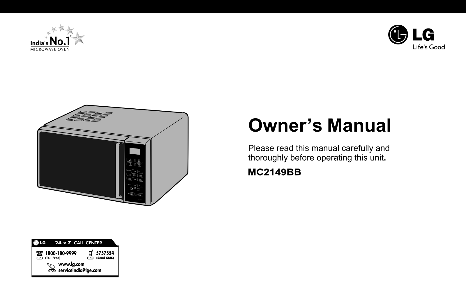 LG MC2149BB Owner’s Manual