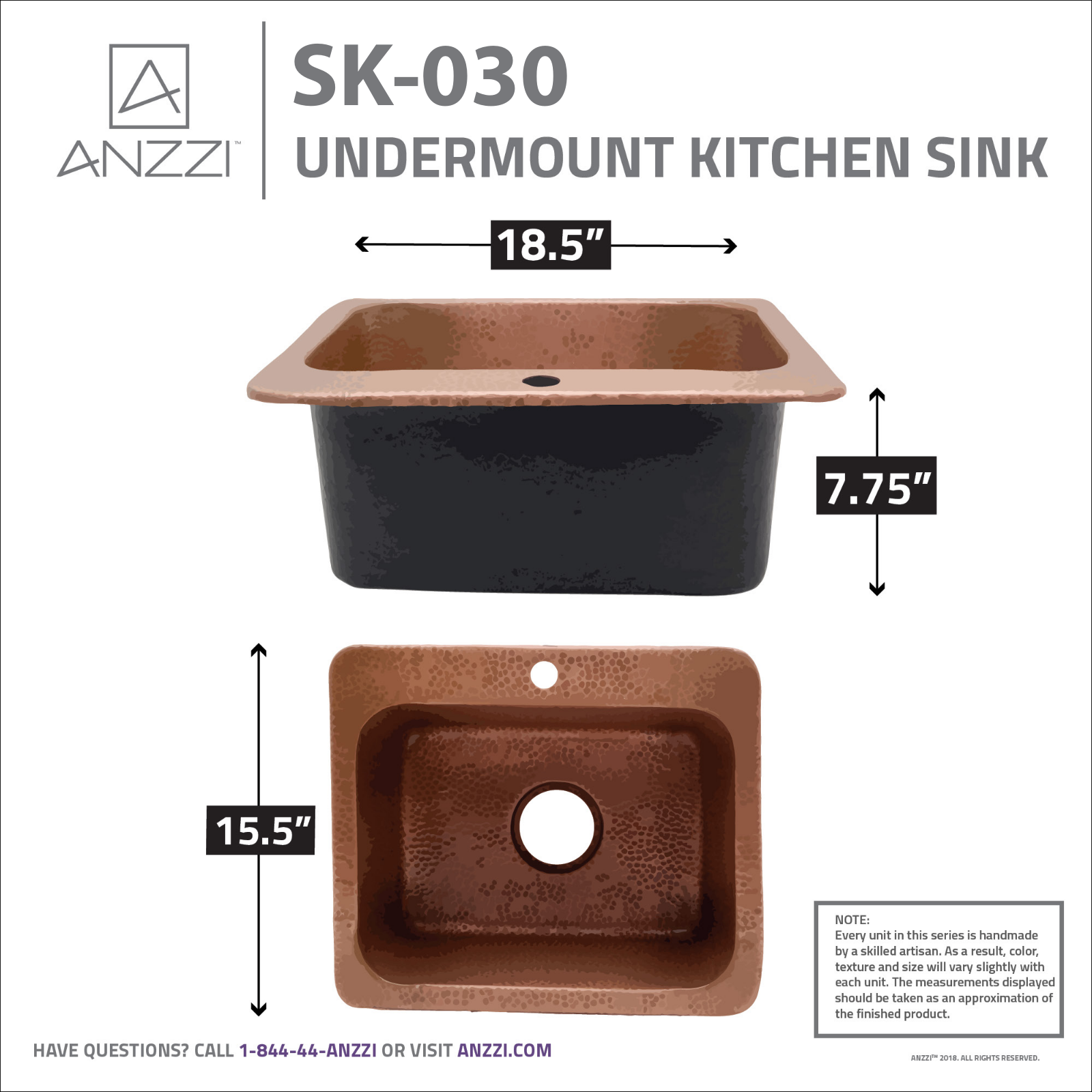 ANZZI BCYN1303 Dimensions - ManualMachine.com