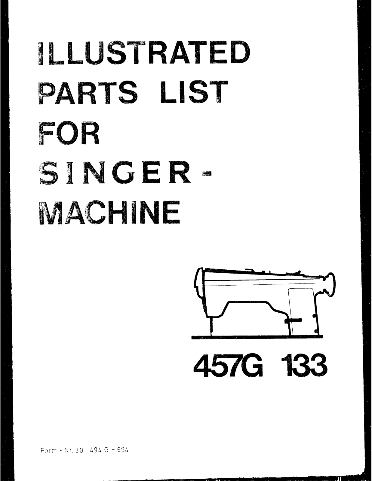 Singer 457G 133 User Manual