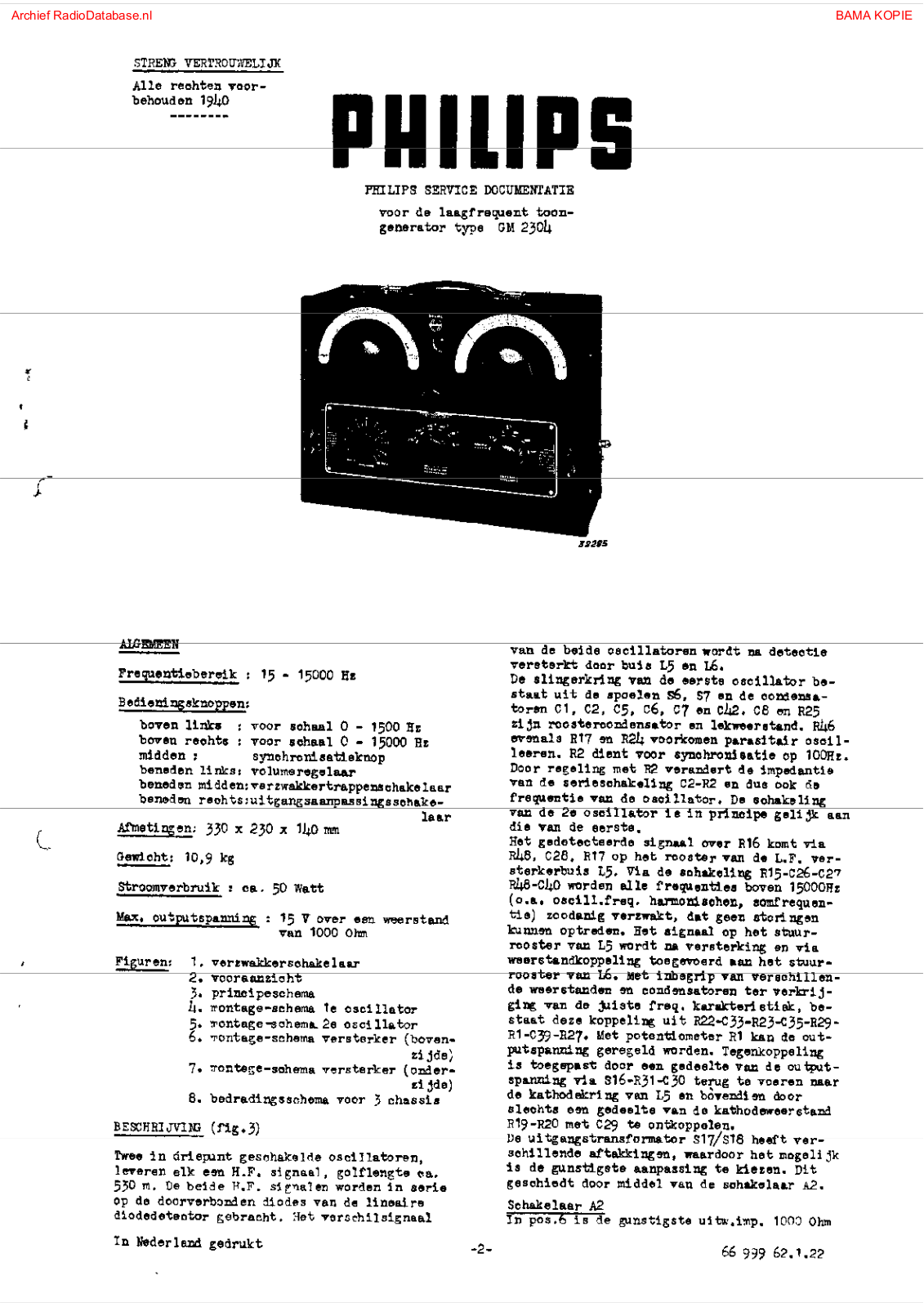 Philips GM2304 User Manual