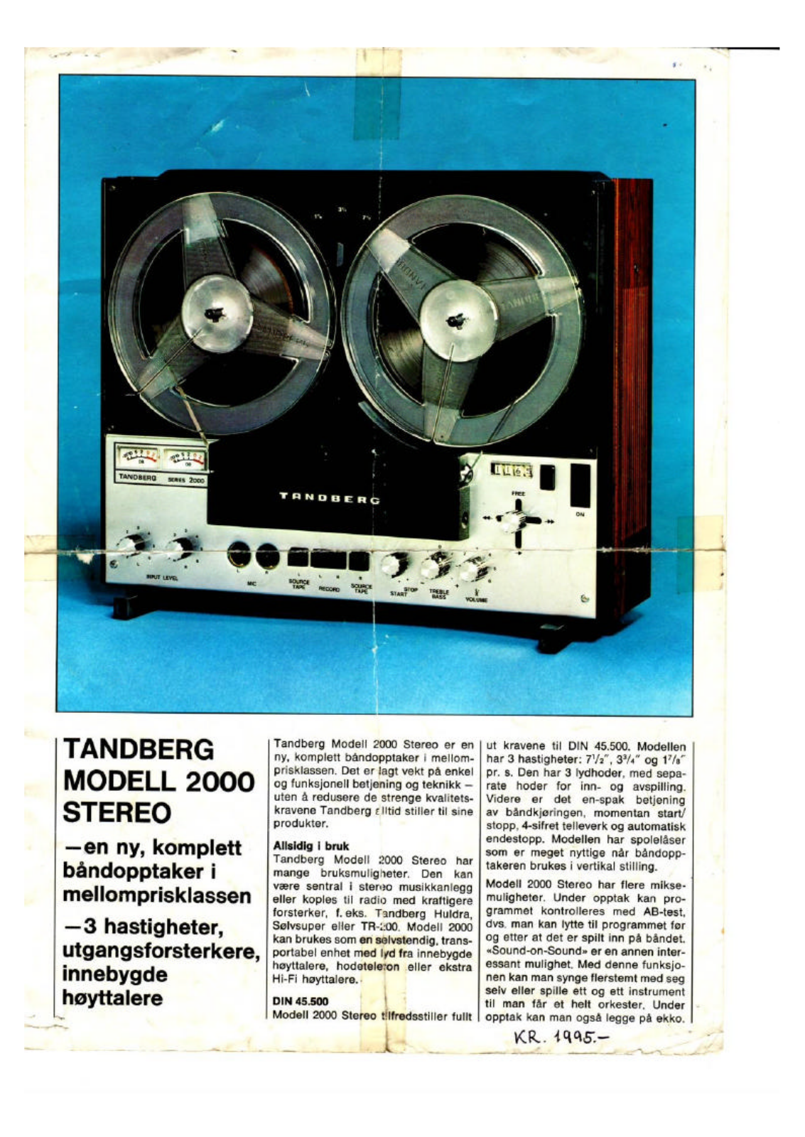 Tandberg 2000 Stereo Brochure