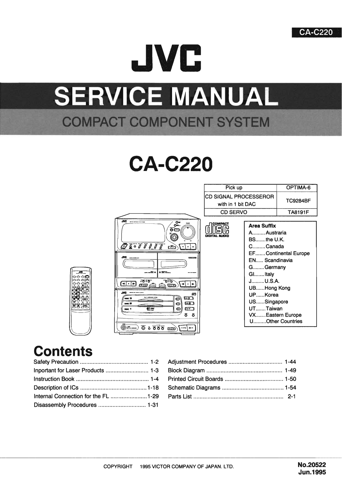 Jvc CA-C220 Service Manual