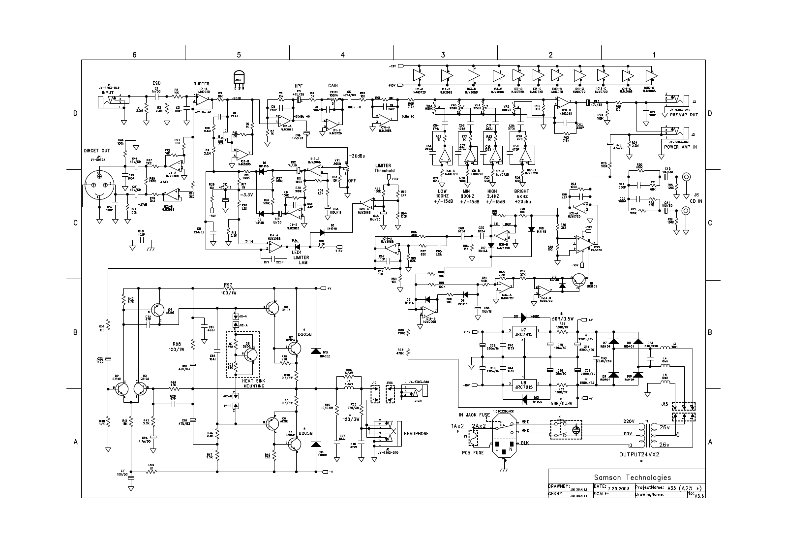 Hartke a35 schematic