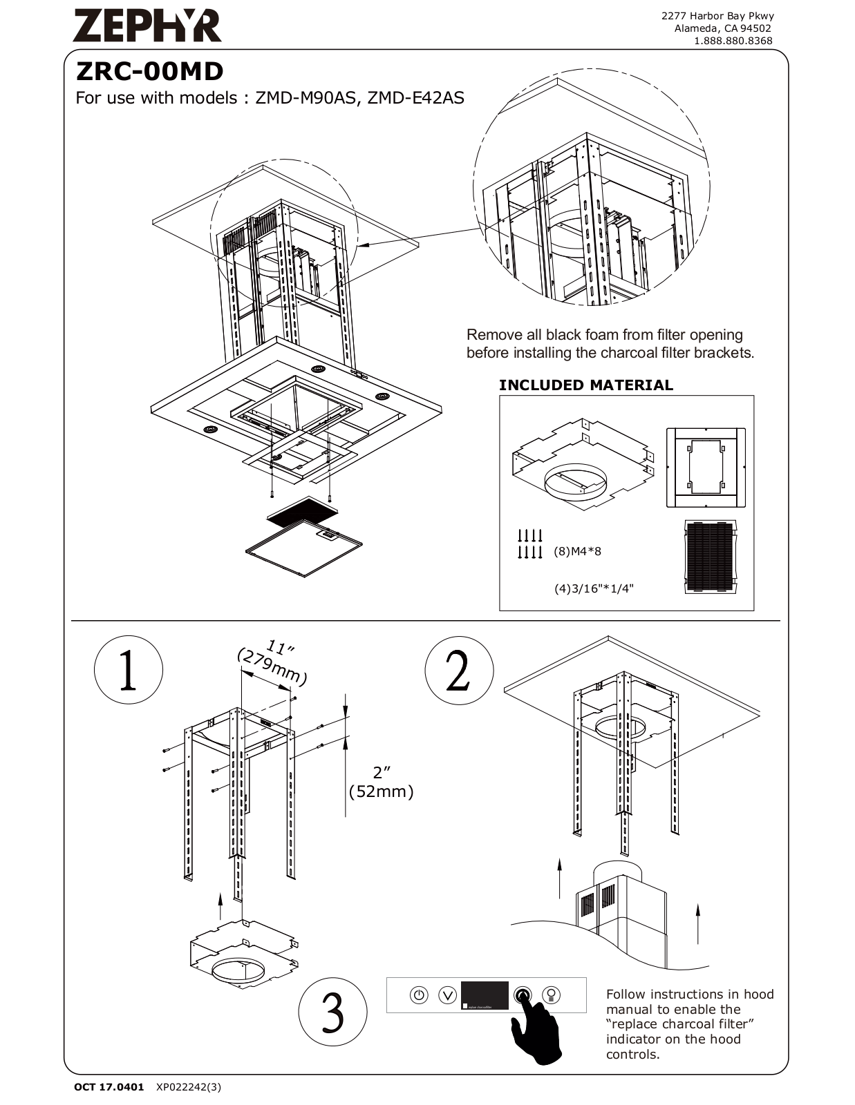 Zephyr ZMDE42AS User Manual