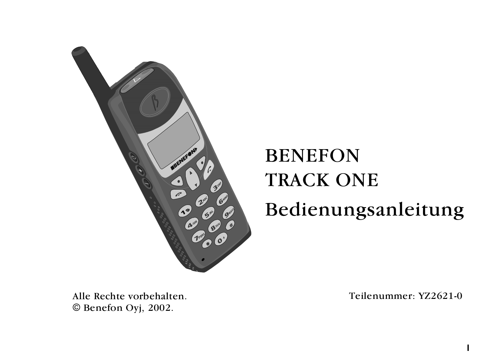 Benefon Track One User Manual