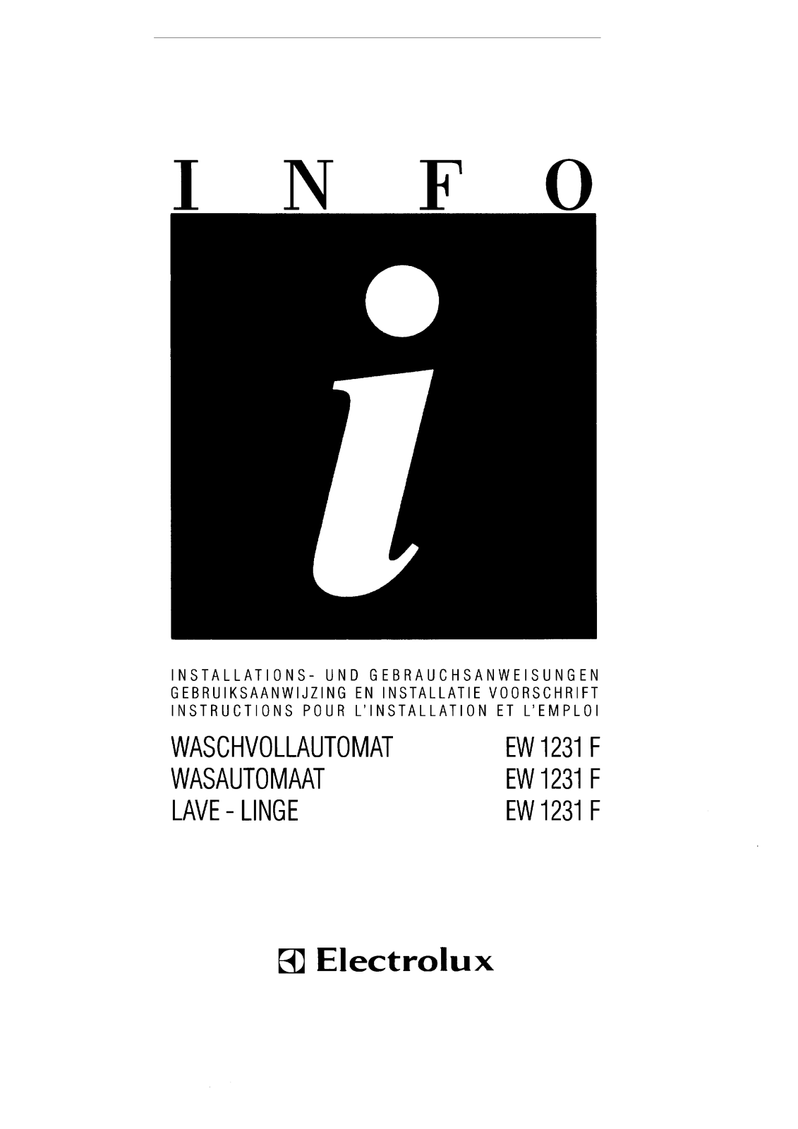 AEG EW1231F User Manual