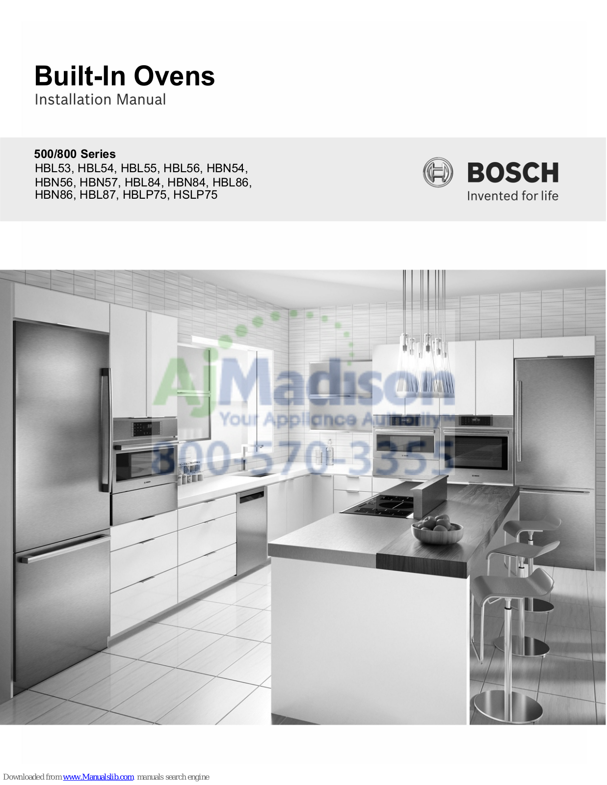Bosch HBL53, HBL55, HBL56, HBN54, HBN56 Installation Manual