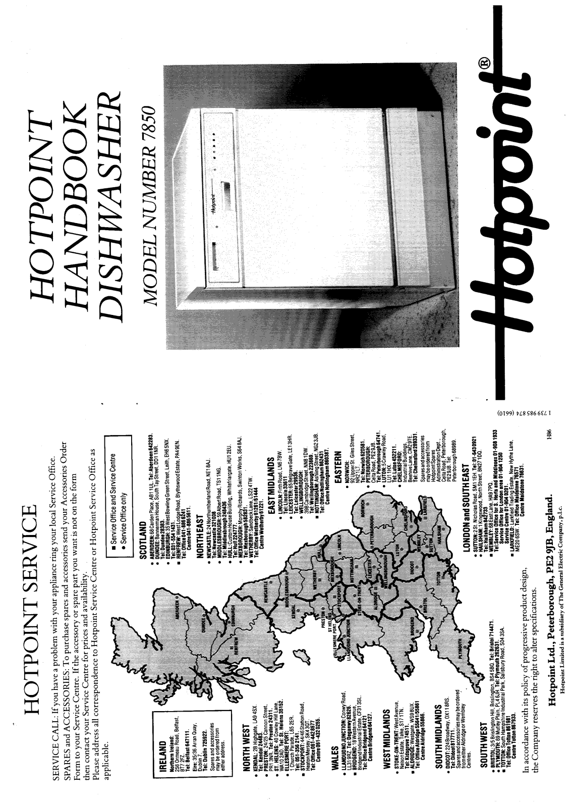 Hotpoint 7850 User Manual