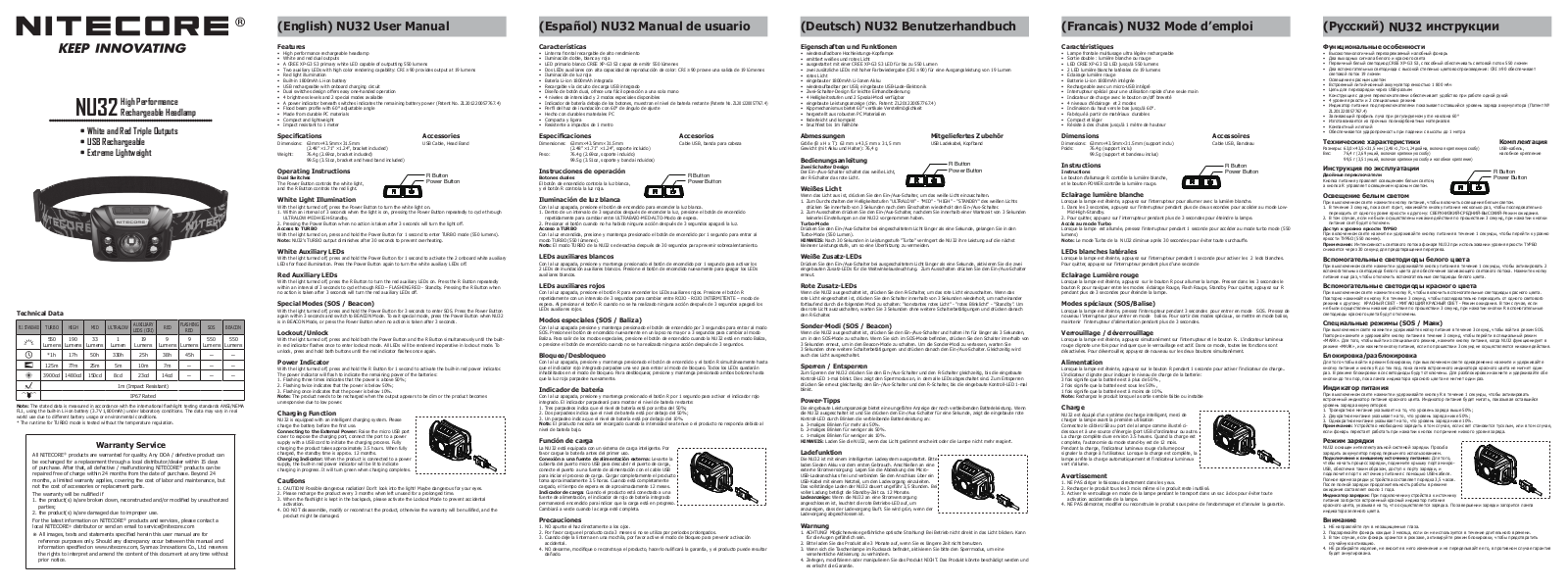 Nitecore NU32 User Manual